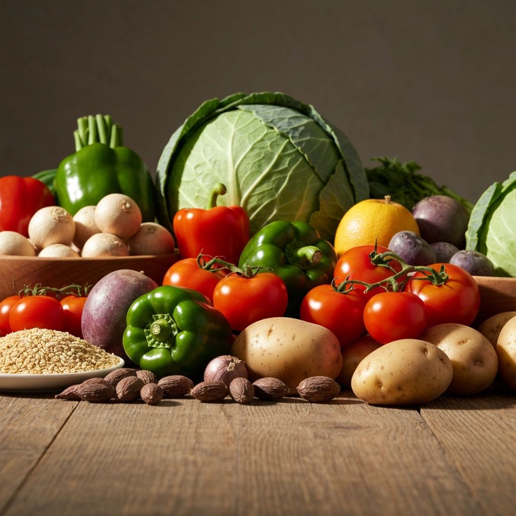 Разноликост свежег поврећа и здраве хране